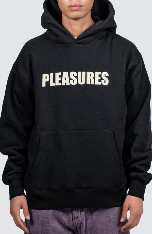 PLEASURES PLEASURES WAVE QUILTED GRAPHIC HOODIE 