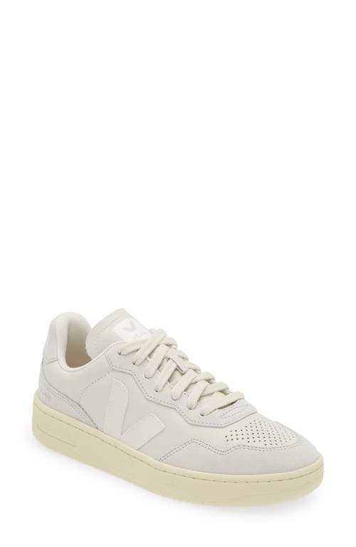 Veja V-90 Leather Sneaker Gravel White at Nordstrom