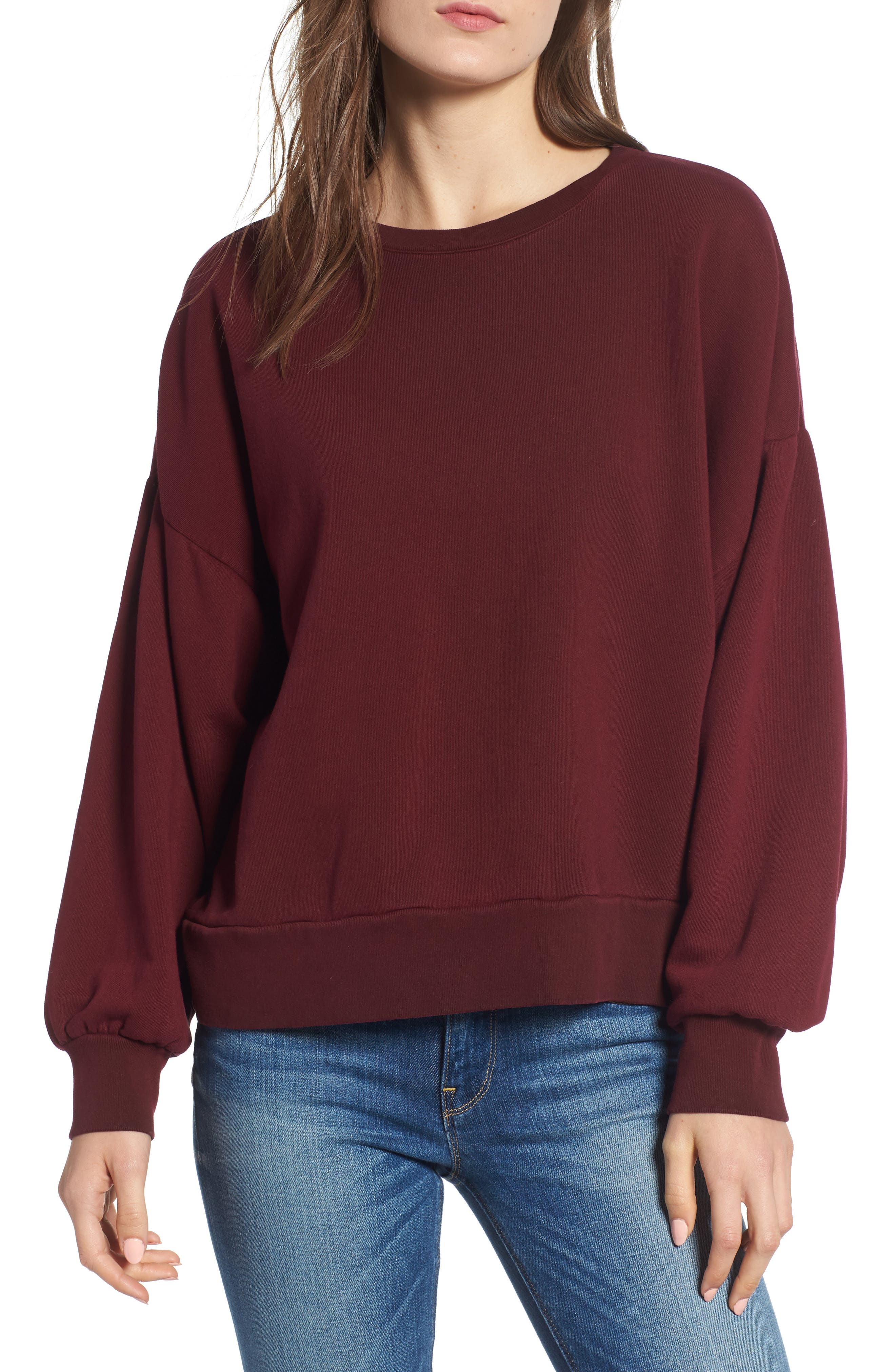 Hudson Jeans Cutout Back Sweatshirt, Pink