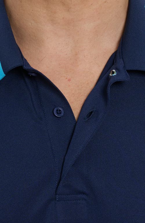 Shop Robert Graham Skull Dice Embroidered Polo In Navy