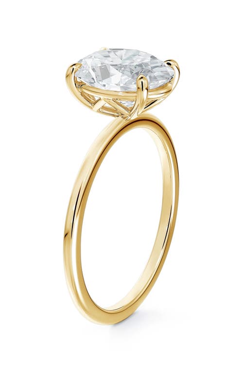 De Beers Forevermark Delicate Icon&trade; Setting Oval Diamond Engagement Ring in Yellow Gold-D0.50Ct