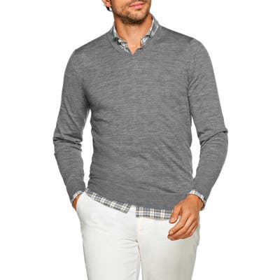 Suitsupply Slim Fit V-Neck Merino Wool Sweater