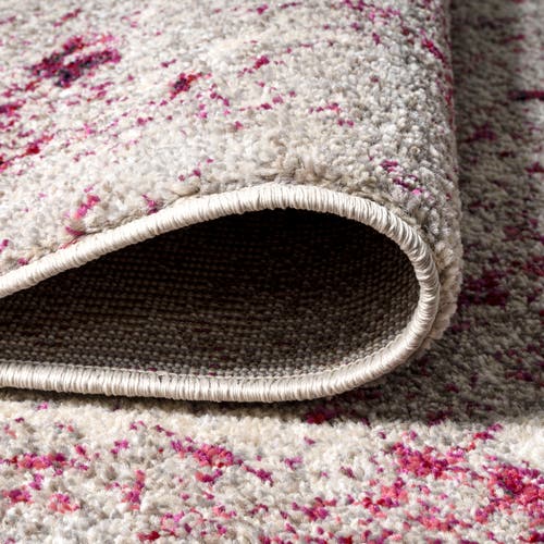 Jonathan Y Contemporary Pop Modern Abstract Vintage Faded Area Rug In Maroon/gray