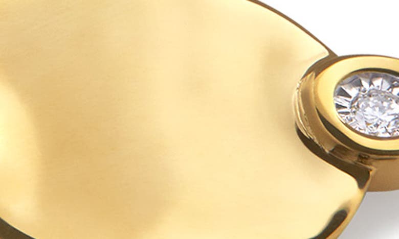 Shop Monica Vinader Lab Created Diamond Engravable Disc Bracelet In 18ct Gold Vermeil / Diamond