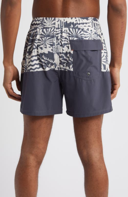 Saxx Oh Buoy Stripe 2-in-1 Hybrid Shorts In West Coast/india Ink
