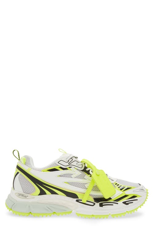 Off-white Mens Yellow Be Right Back Mesh And Faux-leather Low-top Trainers In White - Yellow Fluo