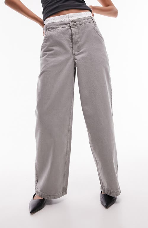Boxer Waistband Cotton Pants in Grey