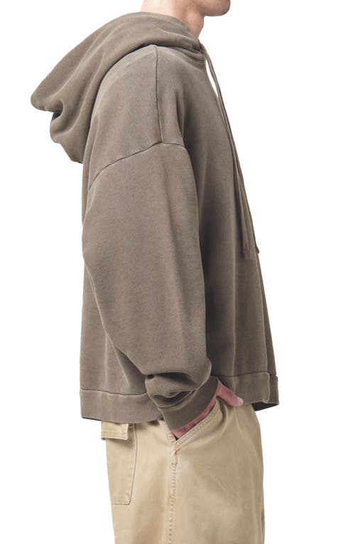 Shop Agolde Salford Cotton Blend Hoodie In Shade