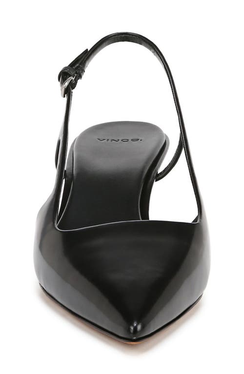 Vince Bianca Slingback Pointed Toe Pump In Black