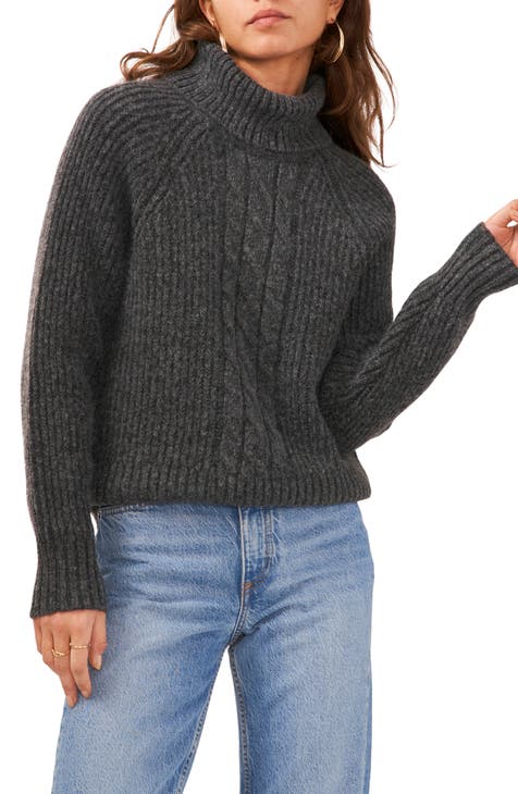 Back Cutout Turtleneck Sweater