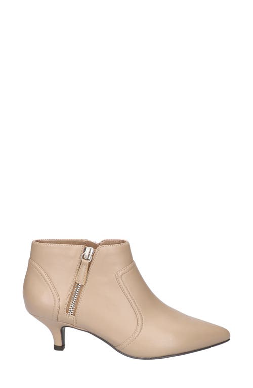 Easy Street Annalee Womens Zip Up Slip On Ankle Boots In Almond