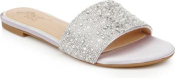 Jewel Badgley Mischka Delaney Slide Sandal (Women) | Nordstromrack