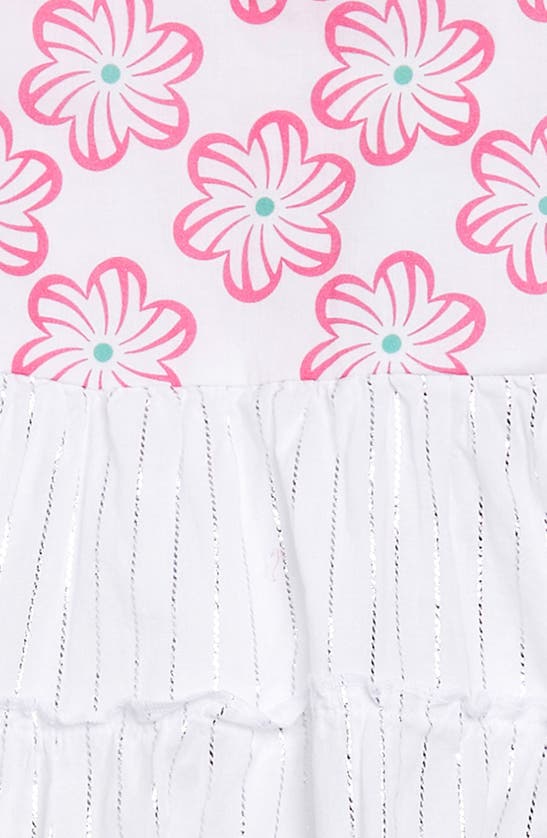 Shop Peek Aren't You Curious Kids' Floral Metallic Tiered Dress In Print