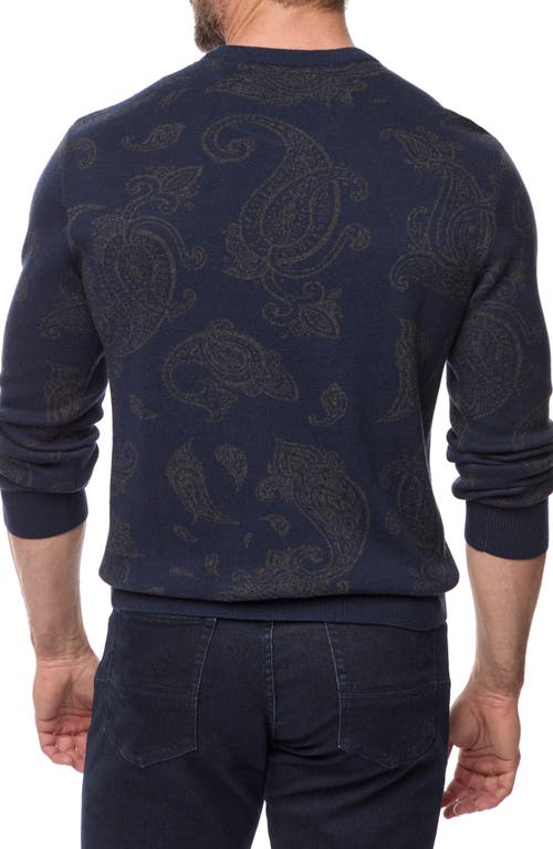 Shop Robert Graham Orlin Paisley Sweater In Navy