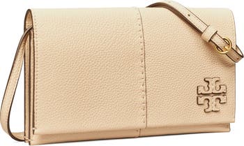 Tory burch mcgraw discount flat leather wallet crossbody