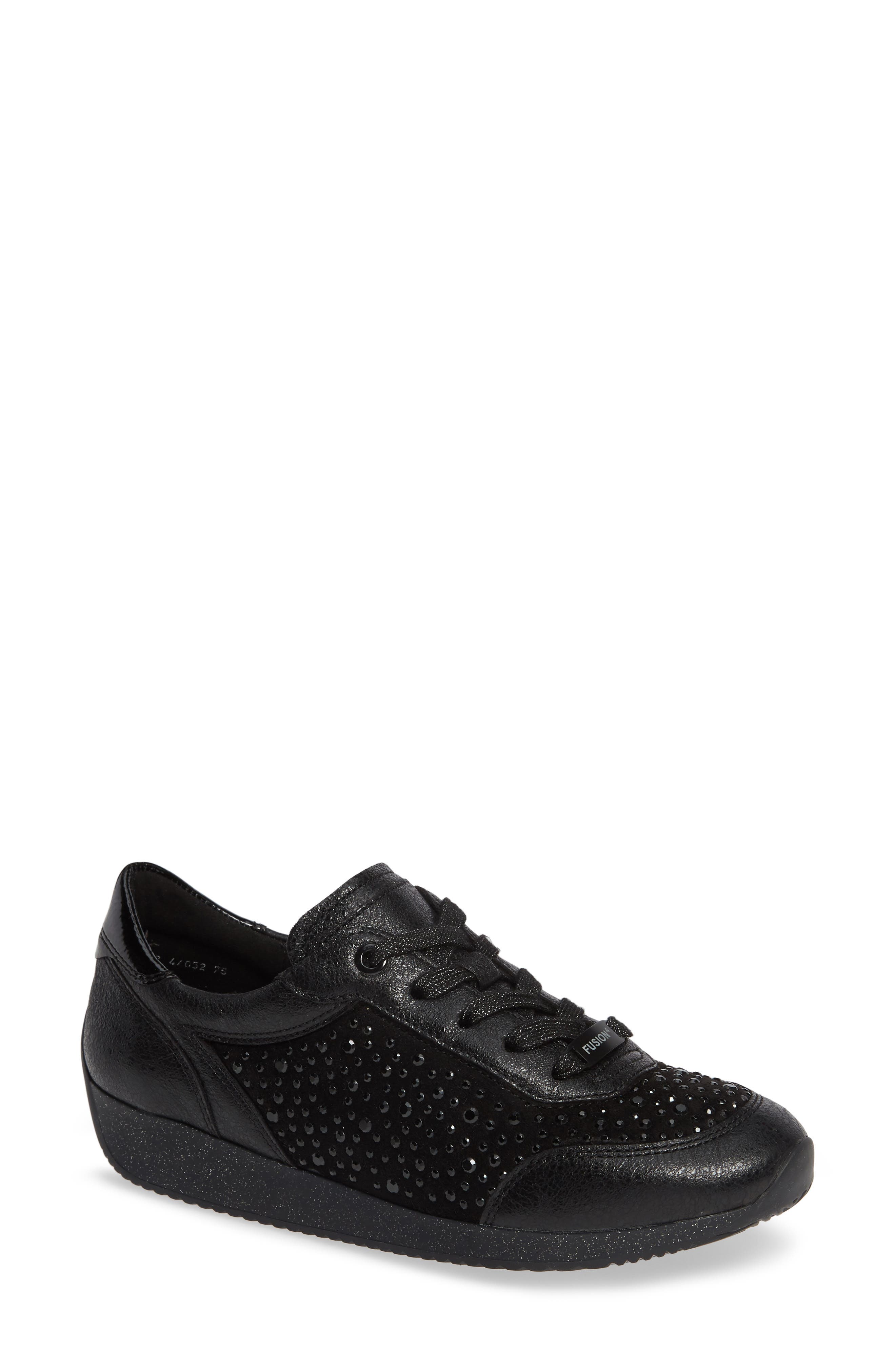 Ara Layla Crystal Embellished Sneaker, Black