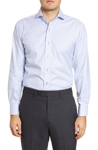 LORENZO UOMO TRIM FIT CHECK DRESS SHIRT,NF9F200