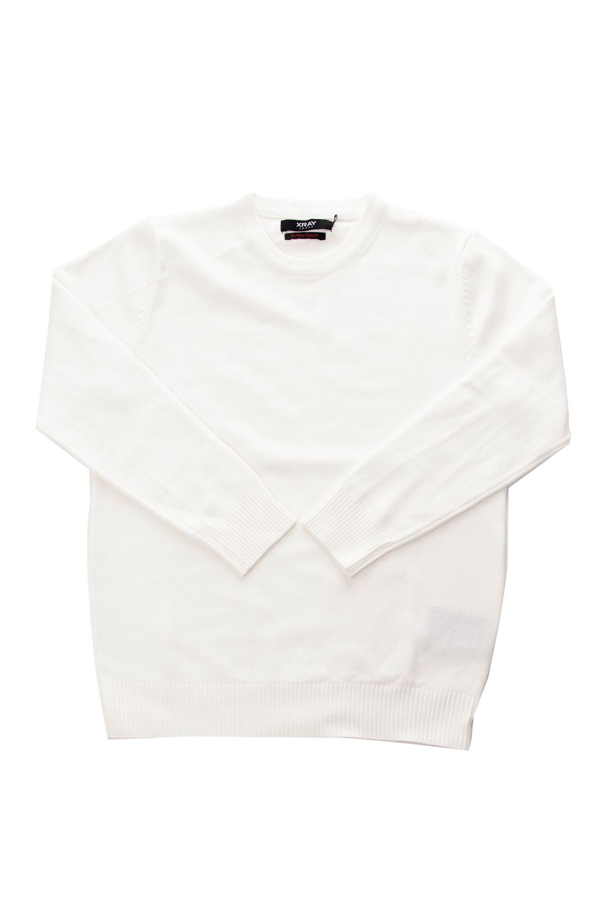 X-ray Kids' Basic Crew Neck Sweater In Open White