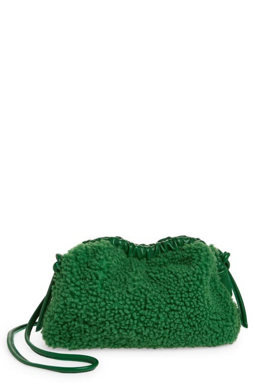 Mansur Gavriel Mini Cloud Genuine Shearling Top Handle Bag in Emerald
