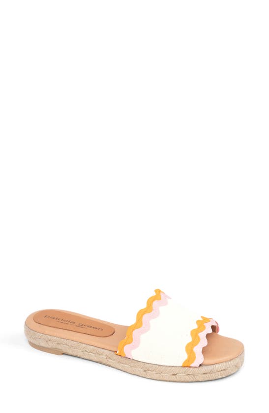 Shop Patricia Green Ava Ric Rac Platform Espadrille Slide Sandal In Pink/ Orange