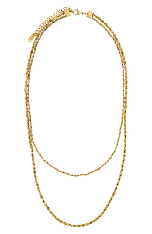 Viper Layered Chain Necklace in Gold