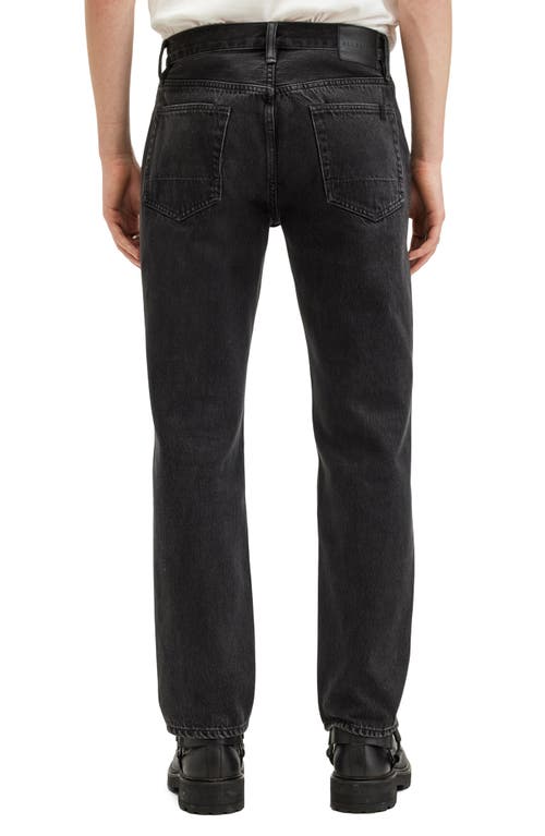 Allsaints Lenny Loose Fit Wide Leg Denim Jeans In Black