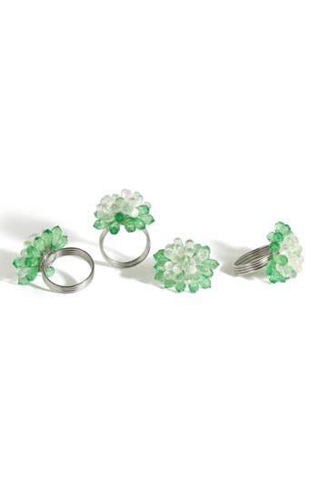 Tiramisu Harmony Hues 4-pack Napkin Rings In Green