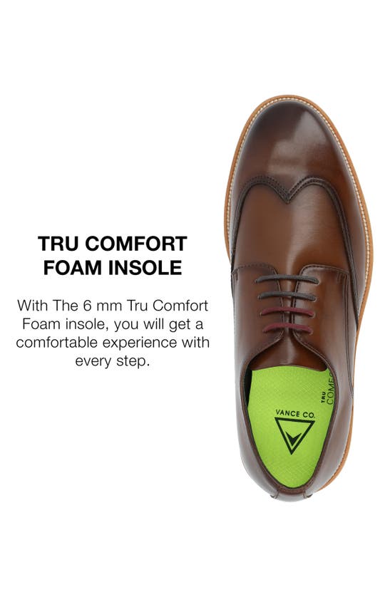 Vance Co. Evander Tru Comfort Wingtip Derby In Brown