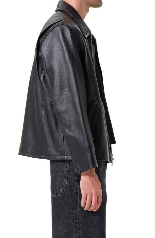 Agolde Chadwick Leather Jacket In Black