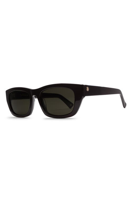 Electric Catania 52mm Polarized Rectangular Sunglasses In Gloss Black/grey Polar