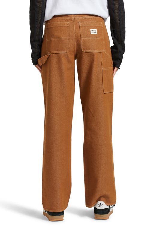 Brixton Essex Wide Leg Painter Pants In Washed Copper