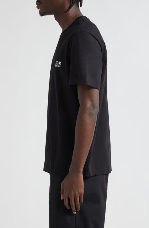 Golden Goose Regular-fit Cotton T-shirt With Iconic Star Graphic In Black/white