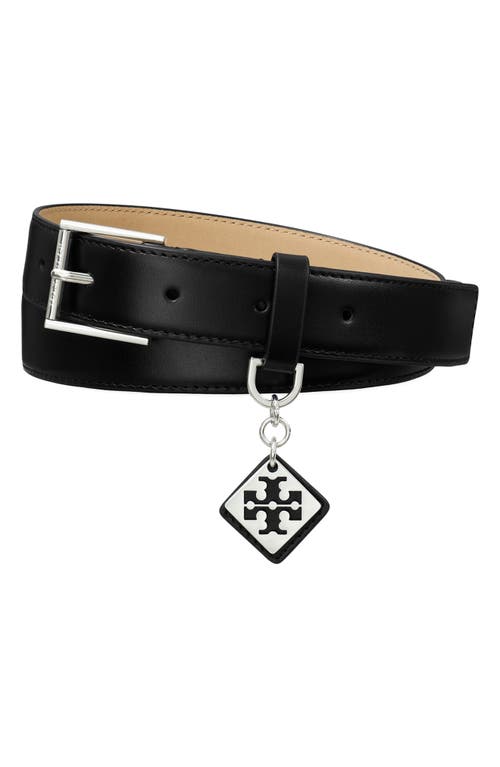Tory Burch Swing Leather Belt in Black at Nordstrom, Size Xx-Large