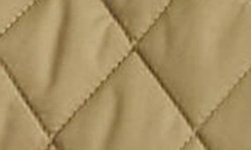 Ralph Lauren Lauren Quilted Faux Shearling Collar Jacket In Birch Tan
