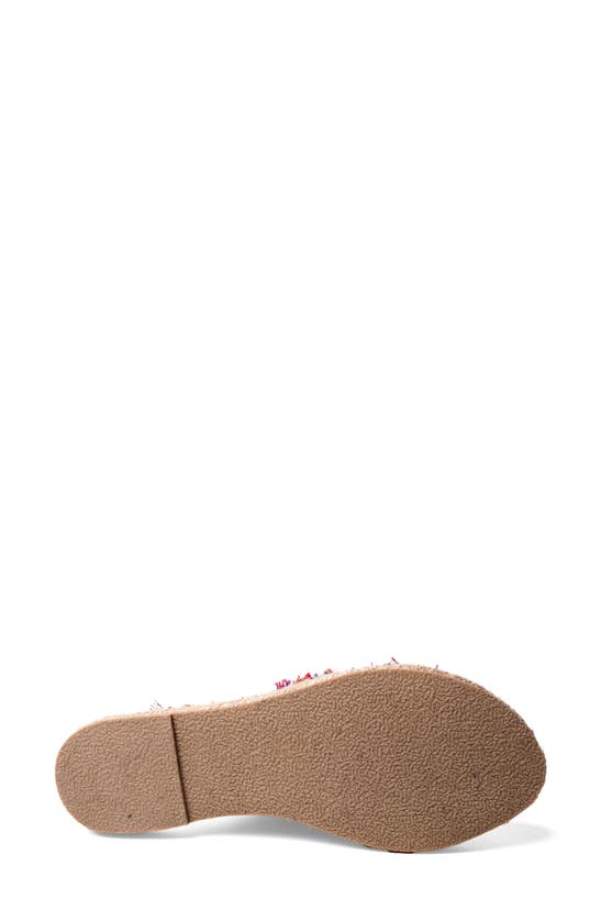 Shop Minnetonka Pepper Espadrille Slide Sandal In Coral Desert Print