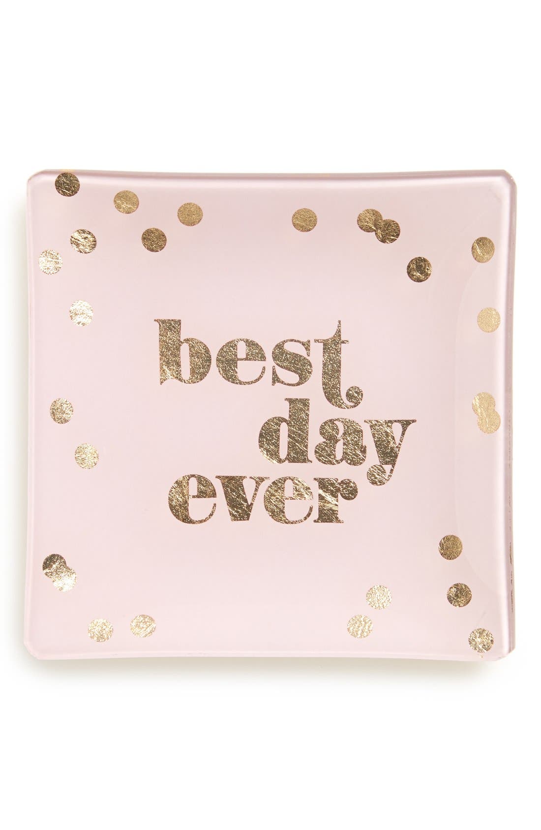 Fringe Studio 'Best Day Ever' Glass Trinket Tray Nordstrom