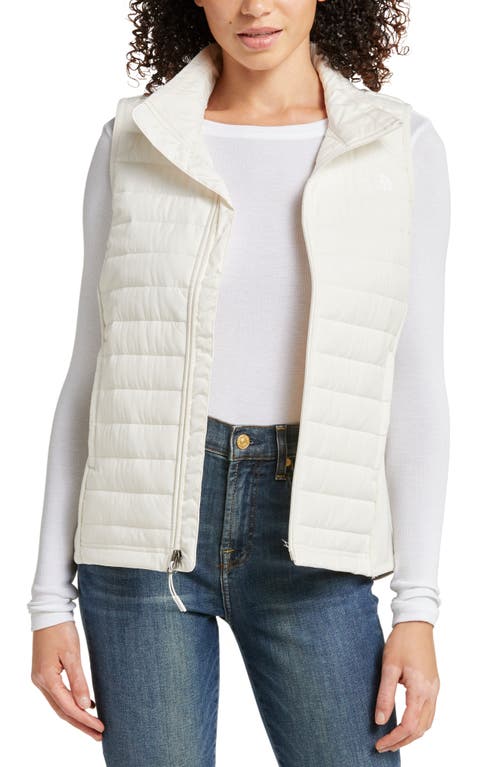 The North Face Canyonlands Hybrid Puffer Vest in Gardenia White