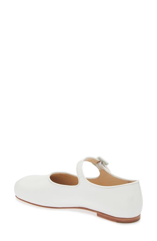 Sandy Liang Pointe Mary Jane Flat In Optic White