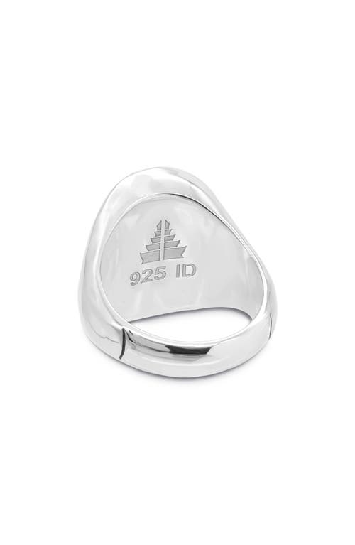 Shop Devata Bali Hammer Signet Ring In Silver