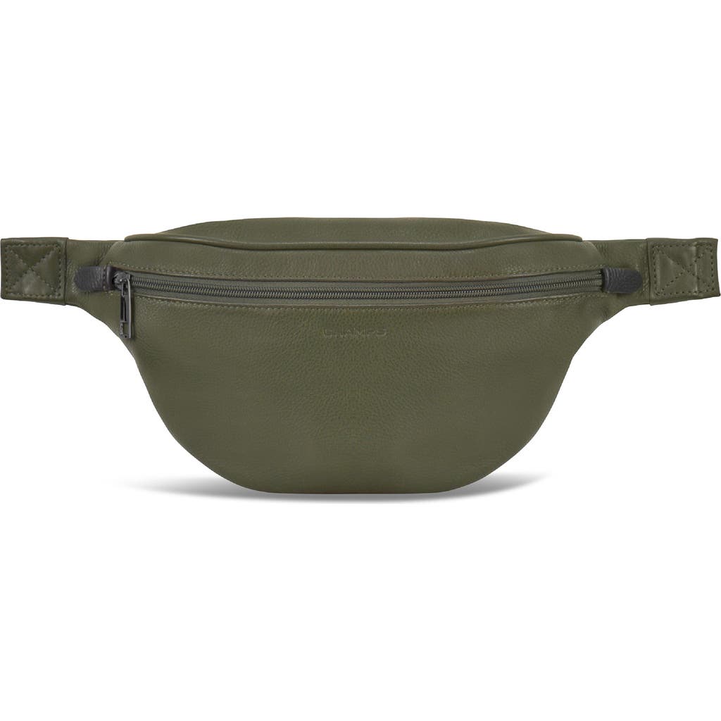 Champs Leather Belt Bag In Khaki