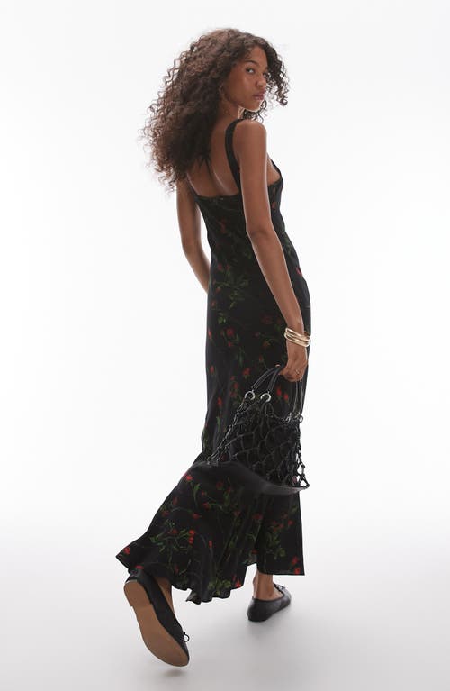 TOPSHOP TOPSHOP FLORAL MAXI DRESS 