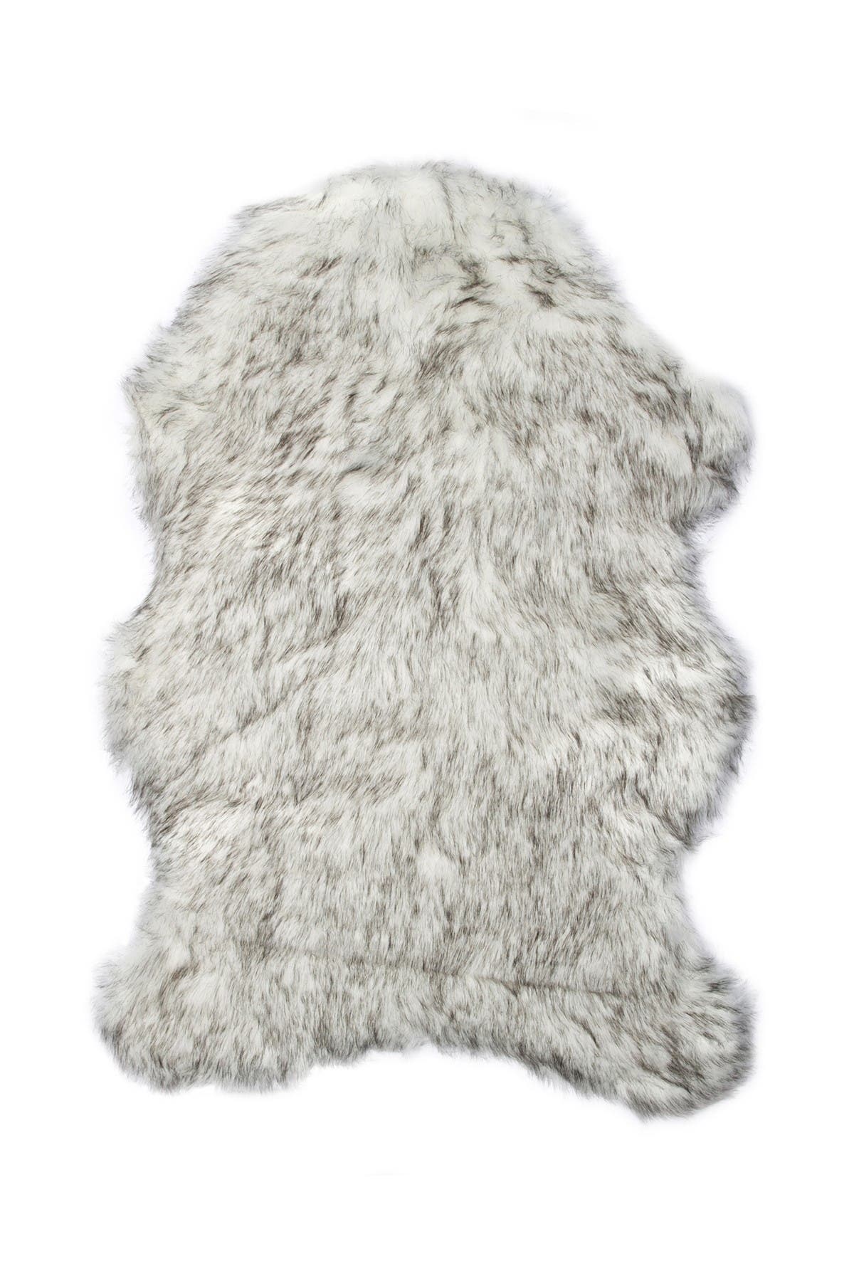Luxe Faux Fur Gordon Rug In Gradient Gray