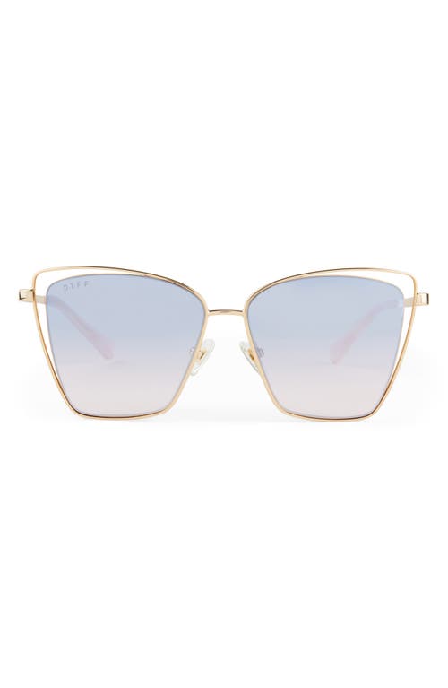 DIFF Becky III 57mm Gradient Cat Eye Sunglasses in Gold