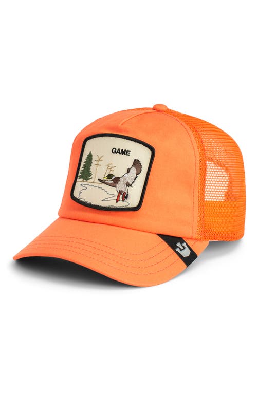 Goorin Bros. Maybe Embroidered Patch Trucker Hat in Orange 