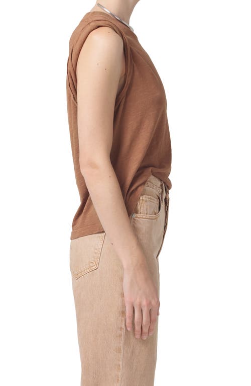 Shop Citizens Of Humanity Kelsey Roll Sleeve T-shirt In Malt Ball