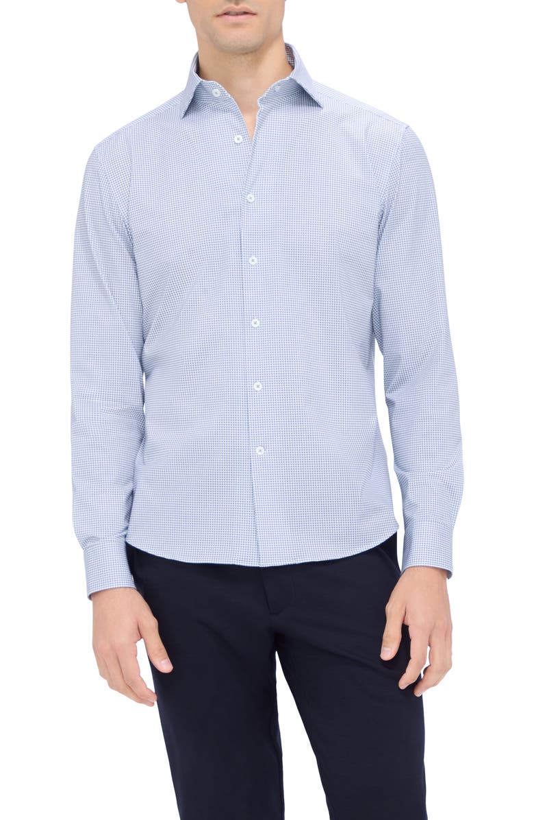 Bugatchi James OoohCotton<sup>®</sup> Button-Up Shirt, Main, color, Light Blue