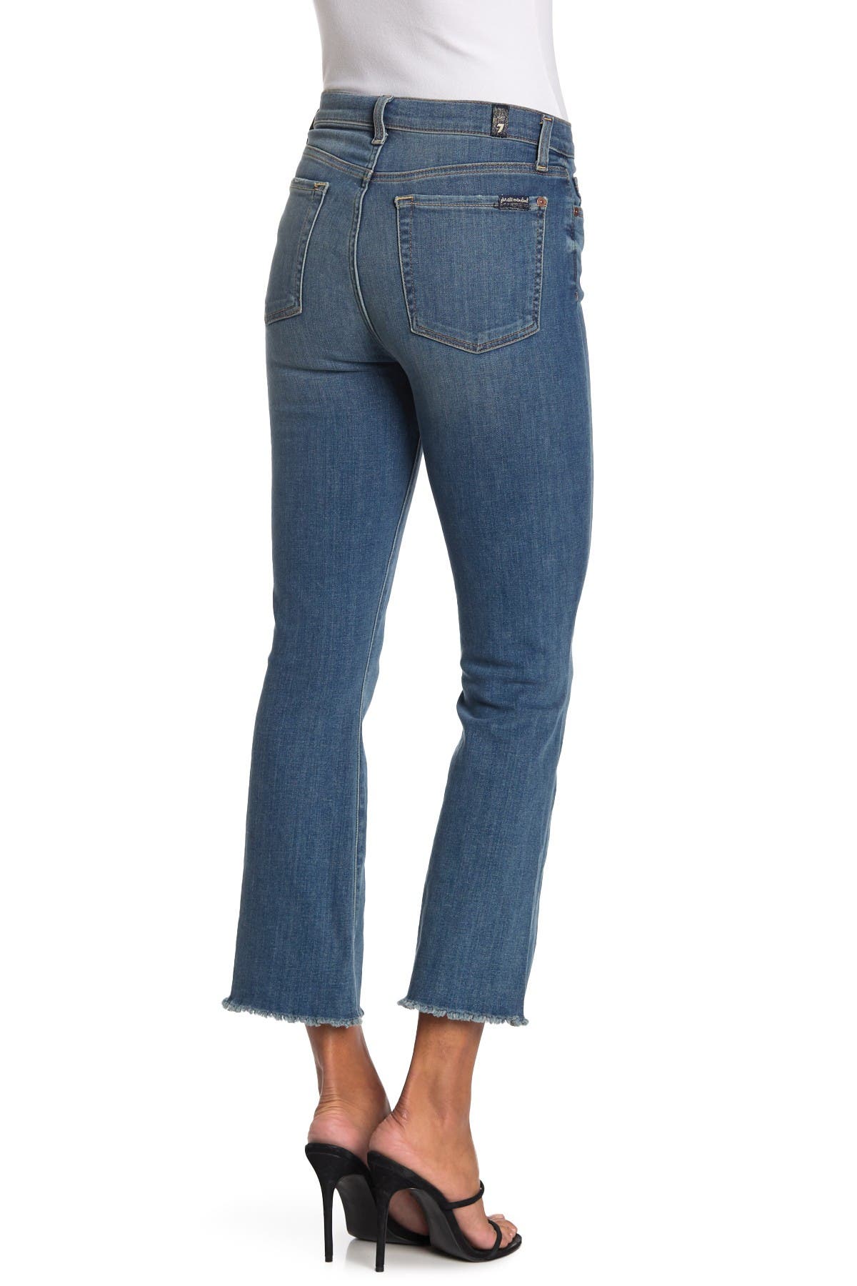 7 for all mankind high waist slim kick jeans