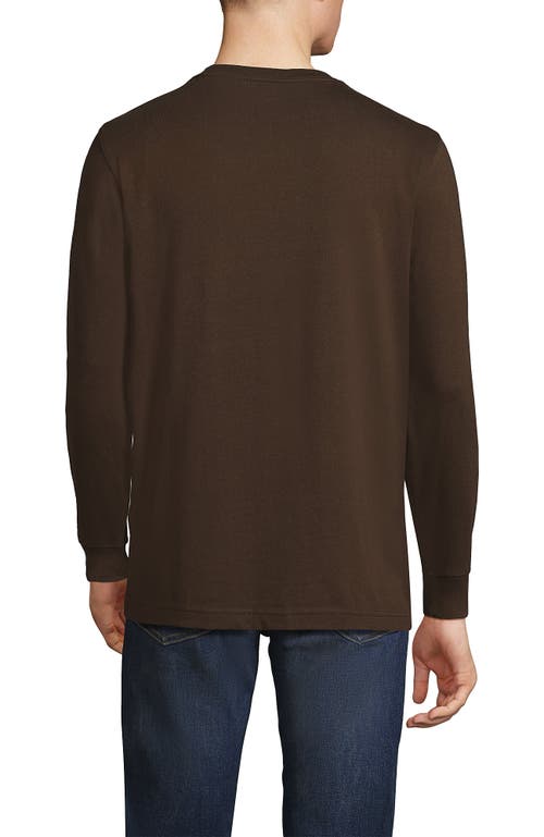 Shop Lands' End Super-t Long Sleeve T-shirt In Rich Coffee