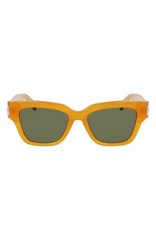 Longchamp 53mm Gradient Modified Rectangular Sunglasses in Honey at Nordstrom