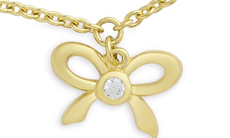 Lily Nily Kids' Cubic Zirconia & Pearl Charm Bracelet In Gold
